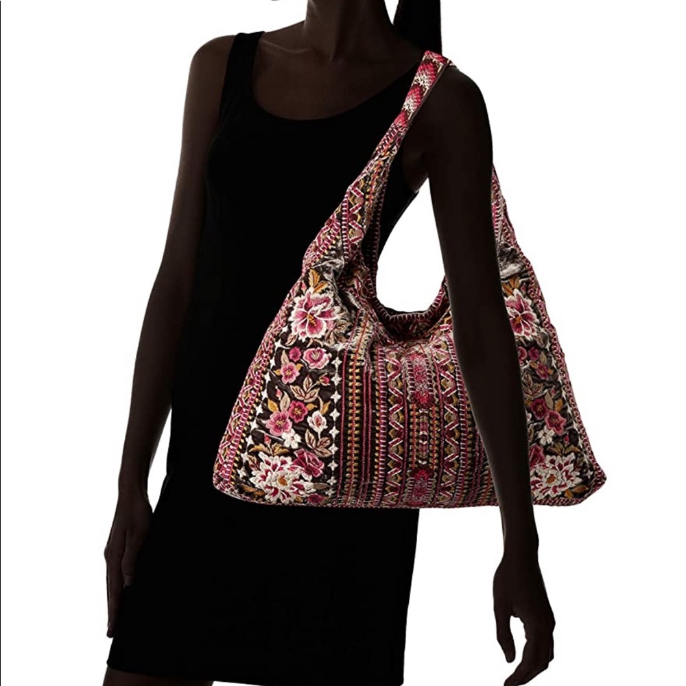 Johnny Was Valmere Embroidered Velvet Hobo Bag - Picture 5 of 5